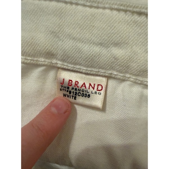 J Brand NWT The Pencil Leg Jeans Size 29 White Skinny Stretch Denim - Picture 5 of 12
